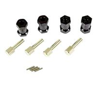 Absima + 20.0 mm 1:10 aluminium Elargissement de la voie en alu 12 mm 6 pans noir 4 pc(s)