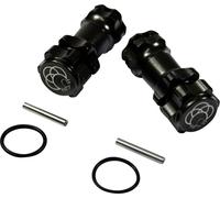 Absima + 25.0 mm 1:8 aluminium Elargissement de la voie en alu 17 mm 6 pans noir 2 pc(s)
