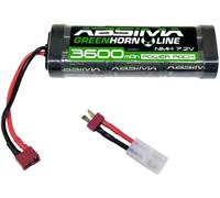 Absima Pack de batterie (NiMh) 7.2 V 3600 mAh Nombre de cellules: 6 hardcase fiche T femelle, fiche Tamiya femelle
