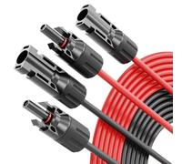 Absina Câble solaire H1Z2Z2-K 4 mm² 10 m Résistant aux UV – Noir & Rouge