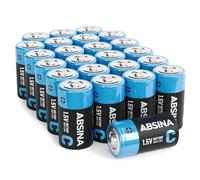 ABSINA 24x Pile LR14 1,5V alcaline - Piles LR14 C Longue durée pour Lampe de Poche, Jouets & Plus - Pile R14 1,5 Volts