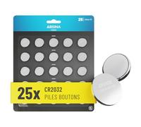 ABSINA 25x Pile CR2032 3V Lithium - Piles 2032 Lithium 3V Longue durée & étanches - Piles CR2032 pour clés de Voiture etc. - Pile CR 2032 Pile Bouton