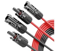ABSINA 2X 5 Mètre Cable Solaire 4mm2 H1Z2Z2-K Noir & Rouge - 4mm2 résistant aux UV
