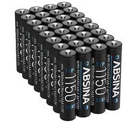 ABSINA 32x Pile Rechargeable AAA 1150 NiMH - Piles AAA Rechargeables 1,2V & Min. 1050 mAh - Piles Rechargeables AAA pour appareils à Haute consommation - Accu AAA idéales pour téléphone DECT
