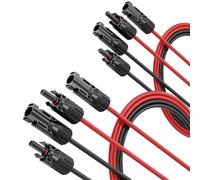 ABSINA 4x 1 Mètre Cable Solaire 4mm2 H1Z2Z2-K noir & rouge - Cable 4mm2 résistant aux UV - Cable solaire 4mm2, Cable panneau solaire 4mm2, extension cable, rallonge