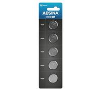 ABSINA 5X Piles CR2016 - CR 2016 3V étanche & Longue durée - Pile 2016 pour clés de Voiture, Balance de Cuisine, etc. - CR2016 Pile Lithium 3V, Pile CR2016, Piles 2016, Pile CR 2016, CR 2016 Pile
