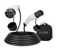 ABSINA Cable Recharge Voiture Electrique Type 2 22kW & 32A - Cable Type 2 22kW, 5 mètres, Triphasé & Mode 3 - Cable Recharge Type 2 pour Hybride & Électrique, Cable Type 2 32a, T2 Cable 22kW