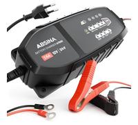 ABSINA Chargeur de Batterie Voiture 12V & 24V 7,5 A pour Batteries Plomb jusqu'à 240Ah & Lithium 12,8V - Chargeur Batterie Voitures 24V & 12V pour Auto, Camion, etc. - Maintien Charge Batterie
