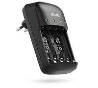 ABSINA Chargeur de Piles Rechargeables AA AAA & 9V