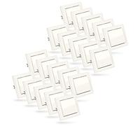 ABSINA Interrupteur croisé encastré en blanc - 20x interrupteur 250V AC, 10A, IP20 in adre, insert encastré et cache - interrupteur d'éclairage, interrupteur à bascule, interrupteur à bascule