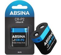 ABSINA Pile CRP2 Lithium 6V - Pile CR P2 pour Distributeur, Appareil Photo, Flash, détecteur de Mouvement & Plus - Anti-Fuite, Longue Conservation - CR-P2 Piles 6V