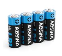 Absina Piles LR1 (N) 1,5 V alcalines – étanches, longue durée – Pack de 4