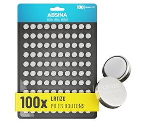ABSINA Pile LR1130 AG10 LR54-1,5V Alcaline étanche & Longue durée