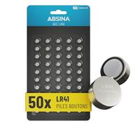 ABSINA Pile LR41 AG3-1,5V Alcaline étanche avec Longue durée