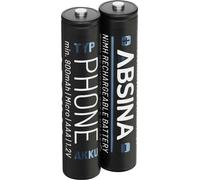 Absina Pile rechargeable LR3 (AAA) NiMH 1.2 V 2 pc(s)
