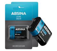 ABSINA Piles 2CR5 Lithium 6 V - Batterie 2 CR 5 | Lot de 2 piles 2CR5 lithium 6 V anti-fuite longue durée - Pour caméra, flash et plus