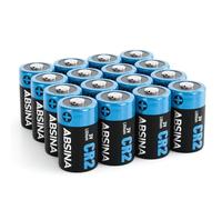 ABSINA Piles CR2 3V Lithium pour Appareil Photo, caméra et Bien Plus | Lot de 16 - Pile CR2 étanche et Durable - Batterie 3V avec 800mAh