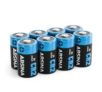 Absina Piles CR2 Lithium 3V 800 mAh — Lot de 8 pièces, étanches et durables