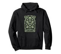 Absinth Design Tête de Mort et Feuilles Style Art Nouveau Sweat à Capuche