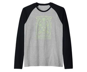 Absinth Design Tête de Mort et Feuilles Style Nouveau-né Manche Raglan
