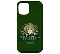 Absinth Green Fée Visage de Femme Feuilles Absinth Coque pour iPhone 12/12 Pro