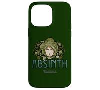 Absinth Green Fée Visage de Femme Feuilles Absinth Coque pour iPhone 14 Pro Max