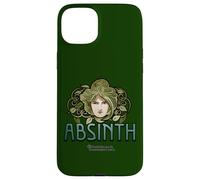 Absinth Green Fée Visage de Femme Feuilles Absinth Coque pour iPhone 15 Plus