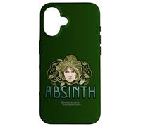 Absinth Green Fée Visage de Femme Feuilles Absinth Coque pour iPhone 16