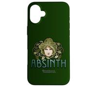 Absinth Green Fée Visage de Femme Feuilles Absinth Coque pour iPhone 16 Plus