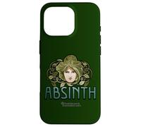 Absinth Green Fée Visage de Femme Feuilles Absinth Coque pour iPhone 16 Pro