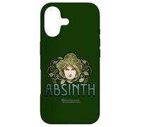 Absinth Green Fée Visage de Femme Feuilles Absinth Coque pour iPhone 17