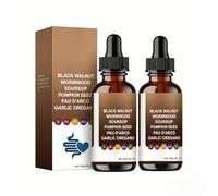 Absinthe de noyer noir, extrait liquide avec graines de citrouille, clou de girofle et origan, digestion et énergie, 60 ml,2pcs