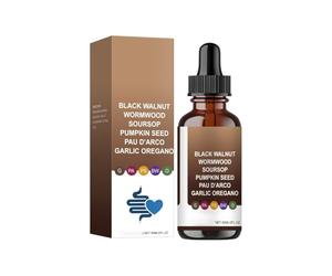 Absinthe de noyer noir, extrait liquide avec graines de citrouille, clou de girofle et origan, digestion et énergie, 60 ml,1pcs