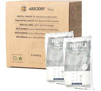 AbsoDry - Recharge déshumidificateur d'air Anti moisissure 2×600 g - Compatibilité Universelle - Empêche Les odeurs & retient l'humidité - Recharge absorbeur d'humidité