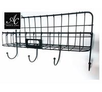 ABSOLU CHIC L'étagère Porte-épice Mural en métal avec 4 Crochets pour spatule Couteau, distribué par Hirondelle Bleue France