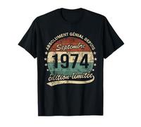 Absolument Génial Depuis Septembre 1974 Anniversaire Rétro T-Shirt