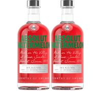 ABSOLUT VODKA Watermelon Vodka aromatisée - 38%, 70cl (Lot de 2)