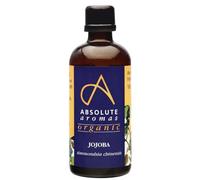 Absolute Aromas Huile de Jojoba Bio en Bouteille de Verre 100ml - Pure, naturelle, pressée à froid, végétalienne et sans cruauté - Huile pour massage et hydratant pour cheveux, visage, peau et ongles