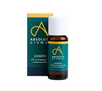 Absolute Aromas Huile essentielle de jasmin absolue diluée à 5 % (10 ml) - Huile essentielle de jasmin 100 % pure diluée à 5 % dans de l'huile de noix de coco - Naturelle, végétalienne et sans cruauté envers les animaux - Pour une utilisation dans les diffuseurs et mélanges d'aromathérapie