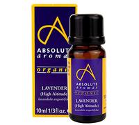 Absolute Aromas Huile Essentielle de Lavande Bio (Haute Altitude) 10 ml - 100% Pure, Naturelle, Non Diluée, Vegane et Sans Cruauté - Pour une utilisation dans les Diffuseurs et les Mélanges d'Aromathérapie