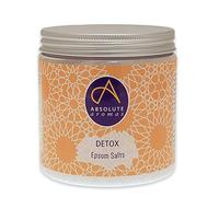 Absolute Aromas Sels de Bain Epsom Detox 575g - Sulfate de Magnésium Infusé avec des Huiles Essentielles 100% Pures de Genièvre, Géranium, Palmarosa, Pamplemousse et Bois de Cèdre