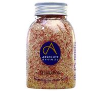 Absolute Aromas Sels de Bain Relaxation 290 g - Sel Rose Naturel de l'Himalaya infusé avec des Huiles Essentielles 100% Pures de Bergamote, de Sauge Sclarée, de Lavande et du Petitgrain
