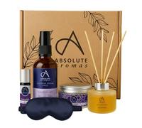 Absolute Aromas Sweet Dreams Coffret cadeau de sommeil - Vaporisateur d'ambiance Goodnight, boule roulante, sels de bain Epsom, diffuseur de parfum de relaxation et masque pour les yeux