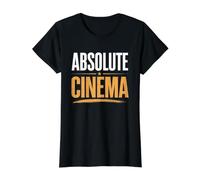 Absolute Cinema T-Shirt Graphique avec Valeur, Femme, Noir, XL