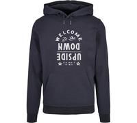 ABSOLUTE CULT Sweat-shirt 'Stranger Things - Welcome To The Upside Down' bleu nuit / blanc, Taille 4XL
