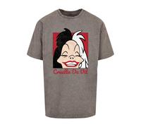 ABSOLUTE CULT T-Shirt '101 Dalmations - Cruella De Vil Head' nude / gris / rouge carmin / noir, Taille XL