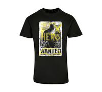 ABSOLUTE CULT T-Shirt 'Batman v Superman - Wanted' jaune fluo / gris / noir / blanc, Taille XL