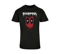 ABSOLUTE CULT T-Shirt 'Deadpool - Dripping Head' rouge sang / noir / blanc, Taille XL