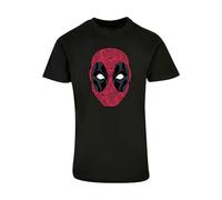 ABSOLUTE CULT T-Shirt 'Deadpool - Head Of Roses' gris foncé / rouge / noir / blanc, Taille XL
