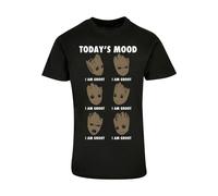 ABSOLUTE CULT T-Shirt 'Guardians Of The Galaxy Vol 2 - Groot Todays Mood' kaki / noir / blanc, Taille M